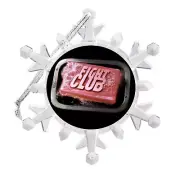 Fight Club Movie Soap Snowflake Blinking Light Holiday Christmas Tree Ornament