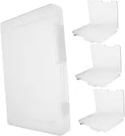 4Pcs Transparent File Storage Box Multi Functional Document Organizer Portable Project Case for Home Office School Use Keeps Files Organized and Easily Accessible
