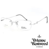 在飛比找PChome24h購物優惠-【Vivienne Westwood】特色線條鏡腳無框光學鏡