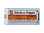 Waveshare 3 inch E-Paper Module 400 × 168 Red/Yellow/Black/White Paper-like SPI
