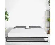 Florence Metal Bed Frame Mattress Base Platform Modern Black Black