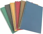 AIMALL 1-Piece A5 Durable Kraft Spiral Notebook Set – Business Office Coil Notebooks with Thick Paper, Each Featuring 50 Double-Sided Sheets, Easy Eye Comfort and Reduced Ink Bleed-Through