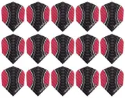 5 Sets Harrows Dimplex Standard Dart Flights - Ships w Tracking - Red Curve
