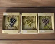 3 Cheri Blum 3D Wall Plaques - Cabernet Sauvignon - Wine Grapes Series