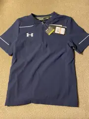 Boy Under Armour Baseball Pullover Jacket Short Sleeve Small S New $50