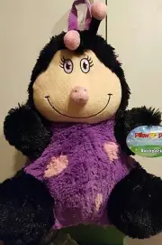 Pillow Pet Ladybug PURPLE Child Kid Backpack PLUSH PAJAMAS POUCH 14"