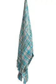 Rans Oslo Summer\Winter acrylic weaved Woven Throws 127x152cm - Aqua Marine