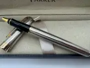 Excellent Parker Sonnet Rollerball Pen Silver Color - Gold Clip 0.5mm Black Ink