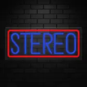 Stereo Neon Sign for Retail Displays | LED Flex Neon | 24"W x 10"H x 1"D