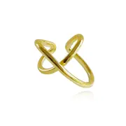 Culturesse Harlow 22mm Single Cuff Earring Sterling Silver 18k Gold Plating
