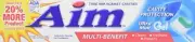 Aim Cavity Protection Toothpaste, Ultra Mint Gel, 5.5 oz (7 Pack)