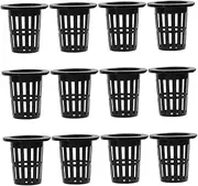 UPKOCH 50pcs Hydroponic Plant Growth Baskets Black Plastic Mesh Net Cups for Healthy Plant Root Development Easy to Operate Hydroponic Pots for Soilless Growing