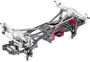 RC Crawler CNC Metal Chassis for SCX10 1/10 RC Crawler Rock Off Road Truck Rigs Wheelbase Carbon Frame Metal Chassis Kit with Portal Axle