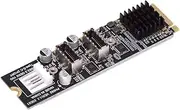 NFHK 10Gbps Dual Type-E USB 3.1 Front Panel Socket to NVME NGFF M-Key Express Card Adapter for Motherboard