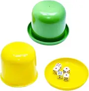 ifundom Dice and Shaker Cup Set 2pcs Dice Cup Ideal for Games Family Fun Random Color