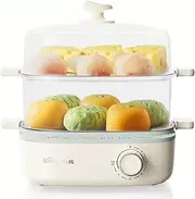 Bear Electric Egg Cooker, 12 Egg Capacity Hard Boiled Egg Cooker, for Soft Medium Hard Boiled Steamed Vegetables Bun Dumplings, Auto Shut-Off, BPA-Free