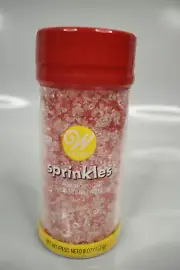 Wilton Sprinkles Sparkling Sugar Red/Clear 8oz - NEW