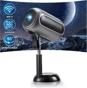 Mini Projector with WiFi 6 and Bluetooth,240 ANSI Portable Projector 4K 1080P Su