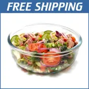 Clear 6 Quart Large Mixing Bowl - Versatile Borosilicate Glass Kitchenware