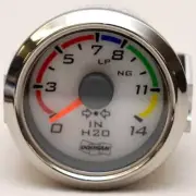 Beede 46652600 Doosan Automotive Generator Fuel Pressure Gauge H2O