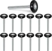 Glarks 12 Pack 2" Black Nylon Garage Door Roller, 4.8 inch Nylon Roller Stem, Quiet and Durable Replacement Garage Roller, Sealed 6200ZZ Bearing Garage Door Wheels for Garage Doors