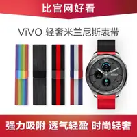 在飛比找ETMall東森購物網優惠-適用vivoWATCH2智能手表米蘭磁吸表帶不銹鋼金屬表帶v