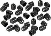 Tyre Doctor 30 Pieces Black Plastic Tyre Valve Caps for Schrader Valve, Universal Size Tyre Stem Dust Caps, Wheel Caps For Bicycle, Motorbike, Cars, SUVs and Trucks