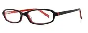 Calabria Vivid 743 Designer Reading Glasses in Black-Red ; +1.00