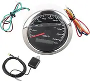 Zohisin 9 32V IP67 GPS Speedometer 200KM H 0 999999KM LCD Odometer Anti Fog Multi Function Meter for Car Motorcycles Ships with High Indication Accuracy Strong Repeatability and