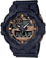 [Casio] G-Shock GA-700RC-1A GA-700 Series Analog Digital Black Strap Men's Watch, Copper Dial, 57.5 × 53.4 × 18.5 mm
