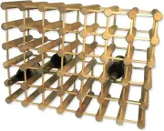 Ash Wood Modular Stackable Wine Rack Storage Holder with Natural Pins, 40 Bottle