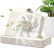 Small Table Fan | Personal Fan with Wireless Charger - 100 Speed Adjustment, Digital Display, Angled Base, Camping Cooling Device for Women Men