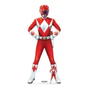Power Rangers Red Ranger Lifesize Cardboard Cutout with Free Mini Standee