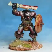 Half Orc Attacking With Sword And Shield 28mm Metal Unpainted