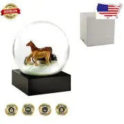 Timeless 4" Horse Snow Globe - Classic Hand-Painted Equestrian Decoration
