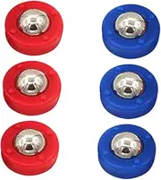 Generic 6pcs Table Accessories Play Table Game Table Shuffleboard Mini Soccer Desktop Sliding Beads Indoor Leisure Game Desktop Sliding Ball Board Mini Roller Steel