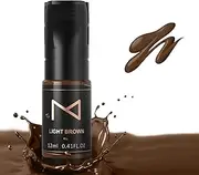 M Cosmetic LIQUID Pigment For Eyebrow Powder Brows, Nano Brow, Shading Permanent Makeup, Microblading - Machine Use - No Mixing - For Professionals Only -12ml (Light Brown)
