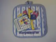 Shopasaurus Cliff Galbraith Dinosaur Shopaholic HOT PAD Novelty Vintage 80s