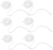 [GLSTOY] 3 Pairs Basketball Shoes and Laces Colored Shoe Laces for Adult Sneakers Shoelaces Adult Athletic Straps Court Cotton Trainers Flat for Shoelace Wide Shoestring Cotton White