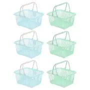6PCS Mini Shopping Baskets with Handles Small Tiny Baskets, Blue Green
