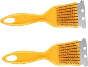 IWOWHERO Barbecue Grill Cleaning Brush 2 Pack Yellow Copper Wire BBQ Grill Tools Oven Cleaning Brush Cleaning Accessory