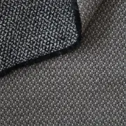 Vintage MCM Upholstery Fabric Nubby Black, Taupe Tan, White Tweed 4.3 yds