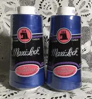 NEW 2 Blue maxi-lock 3000Yd spools 100% polyester overlock sewing thread TEX 27