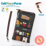 【DOLLY CLUB】雙拉手機包 多色可選 IPHONE 6.7吋 手機套 附手挽繩 防水印花布包 貓頭鷹 台灣製