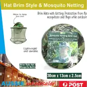 Mosquito Head Net Hat Wide Brim Anti Insect Bee Fly Protective Mesh Cover Bucket