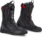 SHIMA STRATO Motorcycle Boots for Men - Vented, Reinforced Lightweight Long Biker Riding Boots with ATOP Fast-Closure System, Ankle Protection, Non-slip Sole, Reflective Panels (