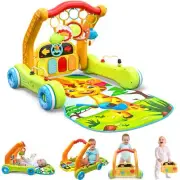 4-in-1 Baby Play Mat & Activity Center Gym Walker Infant Toy for Tummy Time