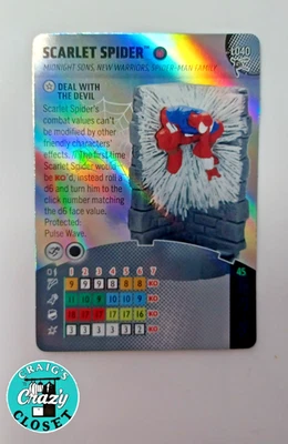 HeroClix Scarlet Spider L040 Marvel Spider-Verse Set Legacy Card Only