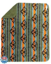 Wilderdog Sherpa Fleece Waterproof Dog Blanket - 50" x 40" - Olive