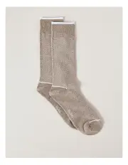 [Blaq] ZigZag Socks in Sand